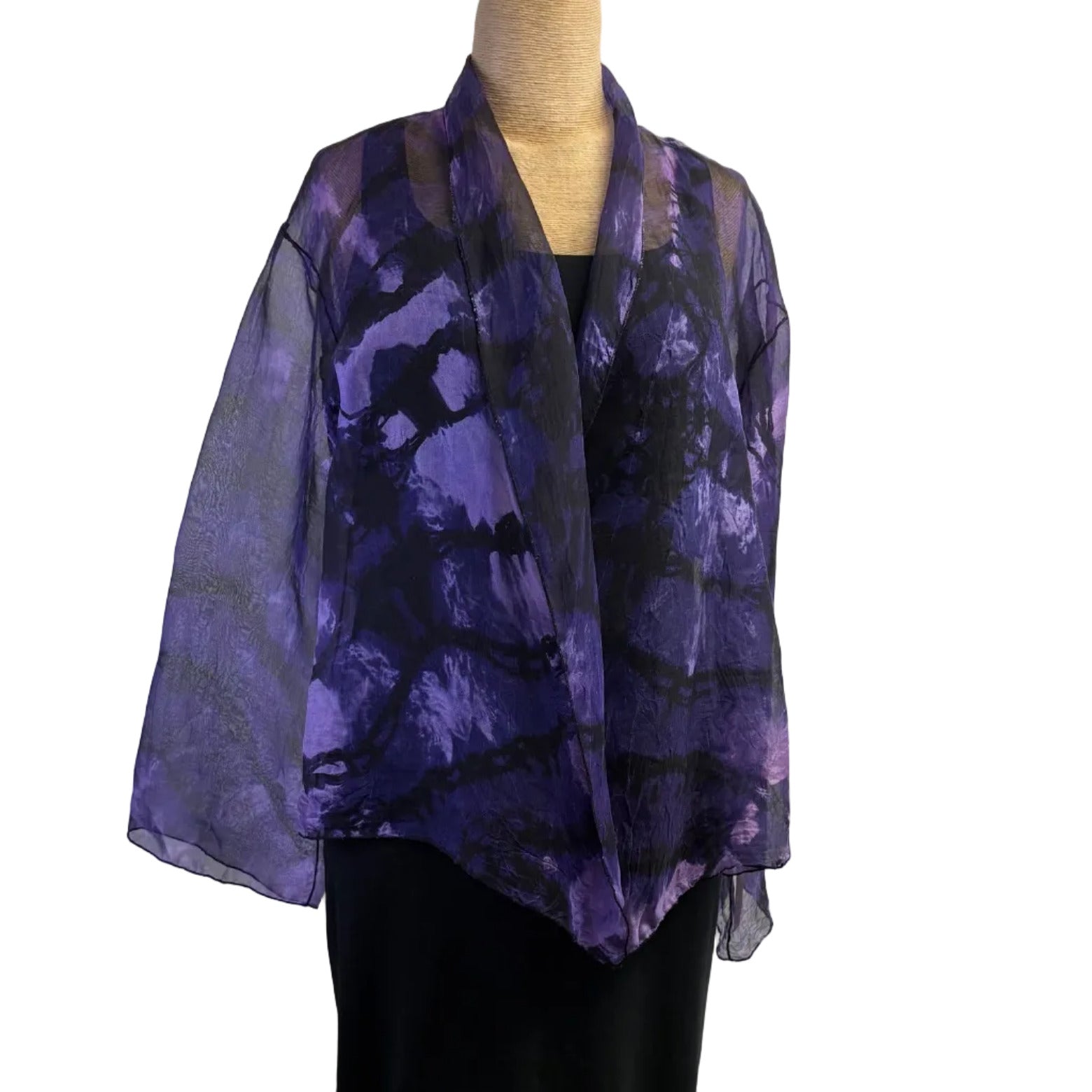 Diane Katz Designs Jacket, Organza, Lilac/Black, S
