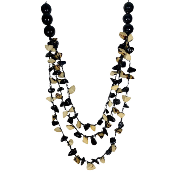 Lula Castillo Necklace, Bombonilla, Black/Ivory