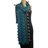 Pamela Whitlock Scarf, Turq/Black/Multi
