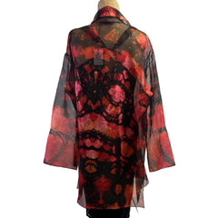 Diane Katz Designs Jacket, Organza, Long, Red/Orange, M