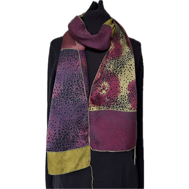 Judith Bird Scarf, SilkSingles, Speckled Spinners