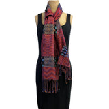 Muffy Young Scarf, Blocks and Echo, Red