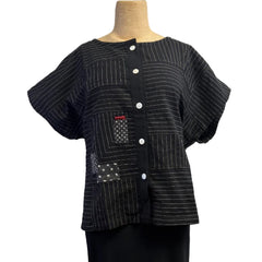 Yaza Top, Suree Summer, Black Patches M/L