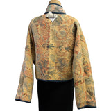 Woman To Women Kantha Jacket, Reversible, Embroidered, Greens/Ecru, M/L