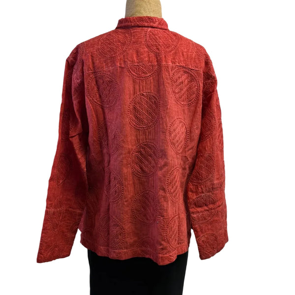 M Square Shirt, Ellen, Scarlet S, M & L