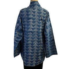 Sudarshan Jacket, Indigo/White, Chevrons, M/L