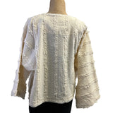Mara Gibbucci Jacket. Textured, Cream S/M, M/L, L/XL & XL/XXL