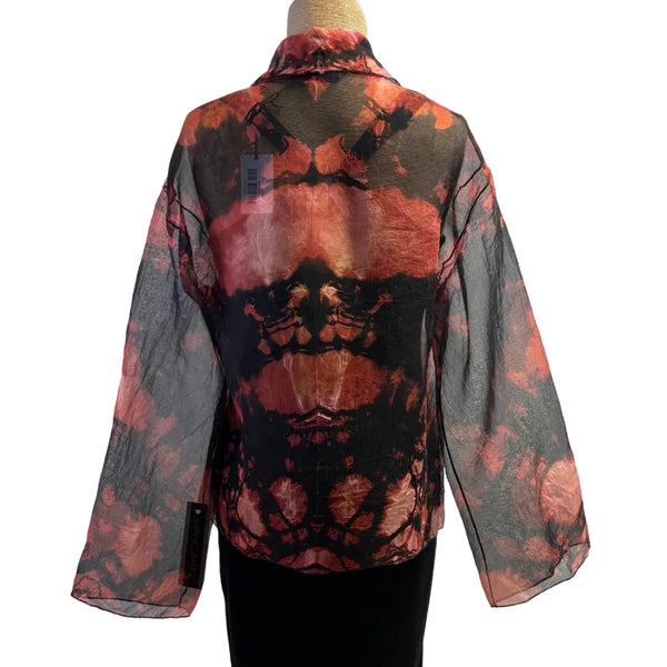 Diane Katz Designs Jacket, Organza, Orange/Coral, S
