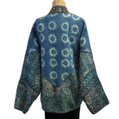 NAMAI Kantha Jacket, Reversible, Ladhiya Patchwork, Multi-Color, M/L