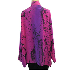 Kay Chapman Kimono, Splatter, Fuschia/Violet, L