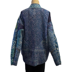 NAMAI Kantha Jacket, Reversible, Ladhiya Patchwork, Multi-Color, M/L