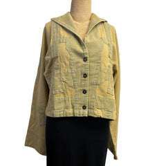 Cynthia Ashby Jacket, Pilot, Tapestry, Mustard Yellow/Pale Green S & M/L