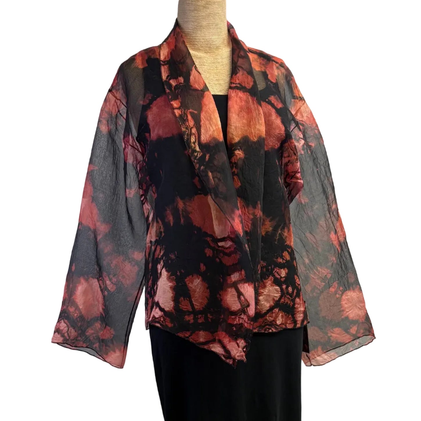 Diane Katz Designs Jacket, Organza, Orange/Coral, S