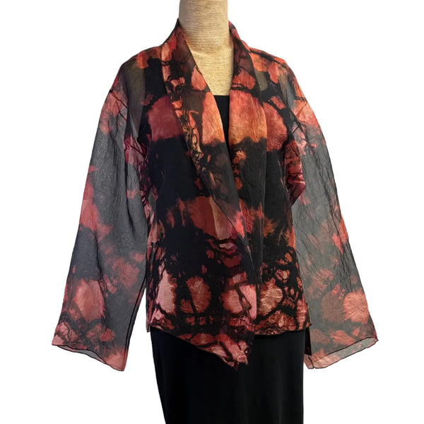 Diane Katz Designs Jacket, Organza, Orange/Coral, S