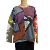 Andrea Geer Crop Top, Purple/Copper/Magenta/Grey, XS