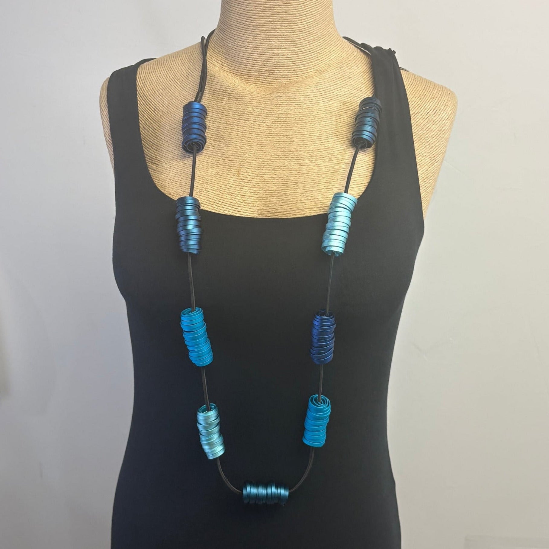 Monica Krexa Necklace, Montreal, Blue Combo