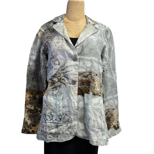Raag Jacket, Gray/Gold Leaf, XS & S