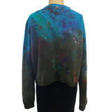 Galadriel Mattei Cardigan, Crewneck, Turquoise/Olive/Multi Blossoms, S