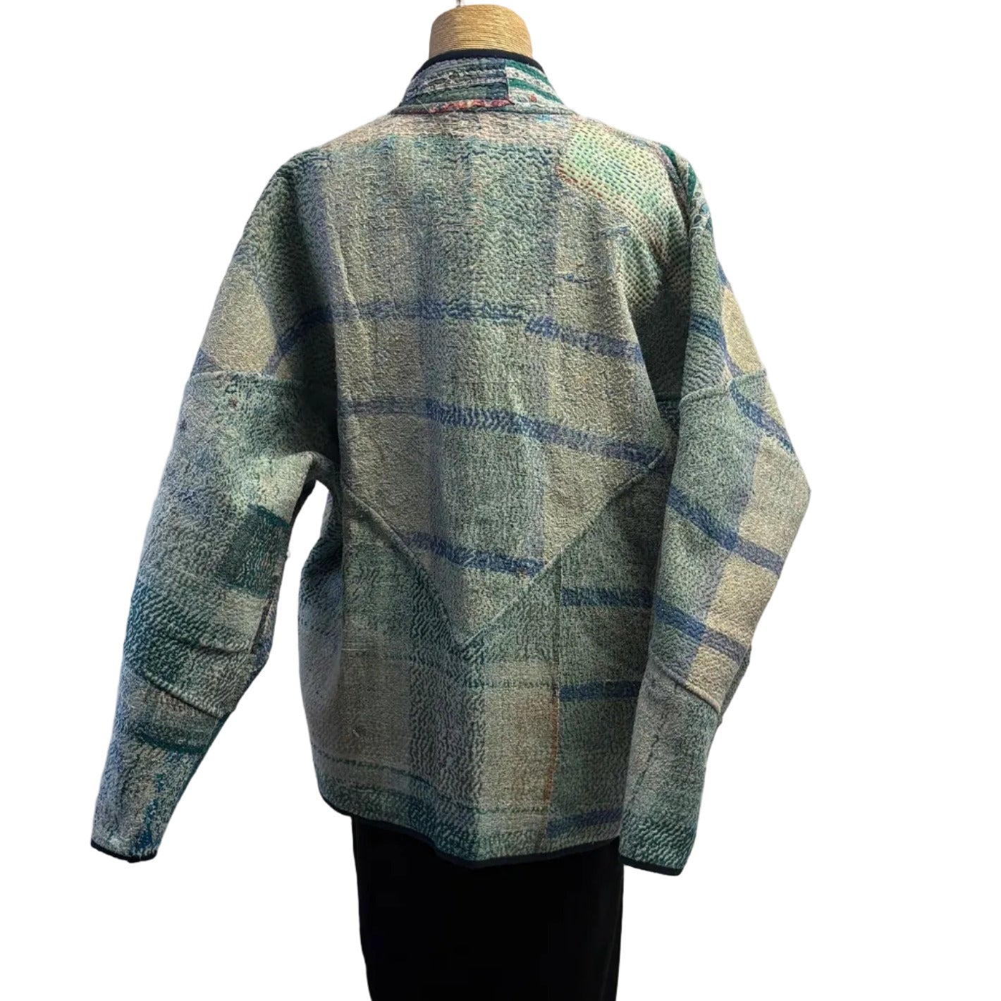 NAMAI Kantha Jacket, Reversible, Ladhiya Patchwork, Purple/Violet M/L