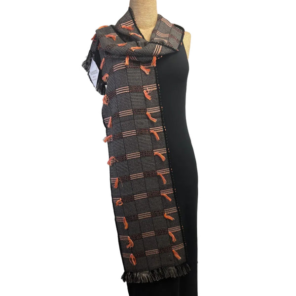 Pamela Whitlock Scarf, Purple/Black/Orange