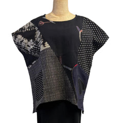 Yaza Topper, Kasur Patchwork, Black  L/XL