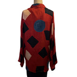 Sudarshan Kimono, Red/Black/Cream, M