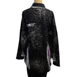 Adverb Shirt, Black/White/Fuchsia/Indigo M/L & L/XL