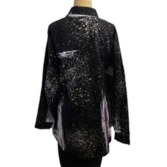 Adverb Shirt, Black/White/Fuchsia/Indigo M/L & L/XL