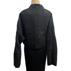 NAMAI Kantha Jacket, Reversible, Cropped, Black S/M