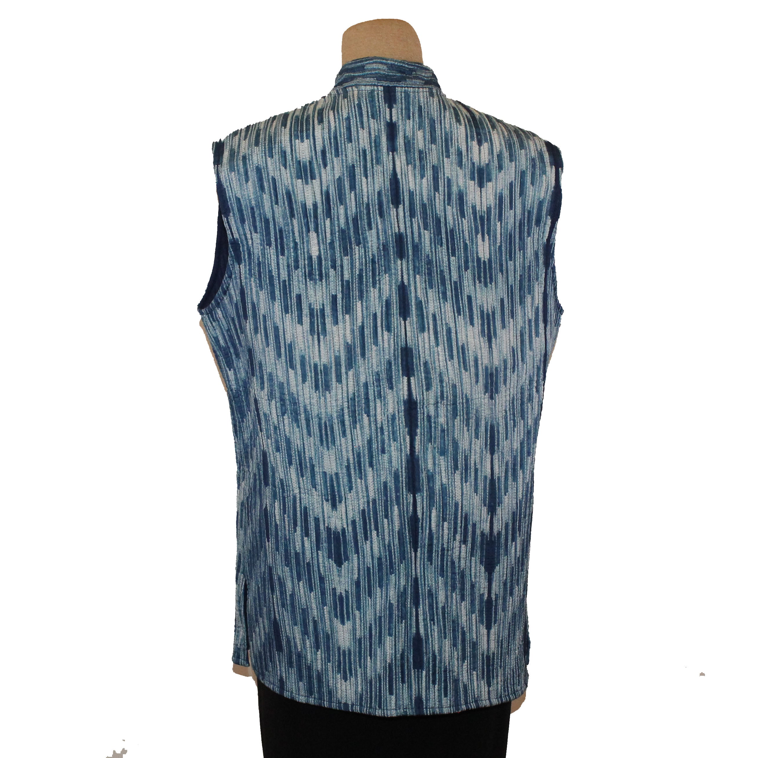 Sudarshan Vest, Indigo, Stitched Shibori, S