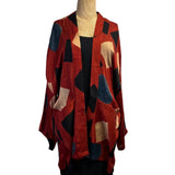 Sudarshan Kimono, Red/Black/Cream, M