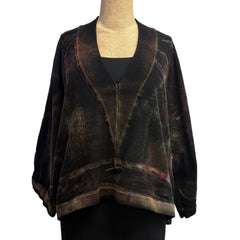 Cynthia Ashby Sweater, V-Neck, Nova, Black/Bronze/Burgundy, Fits M-XL