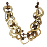 Lula Castillo Necklace, Citrus Ring, Tan/Brown