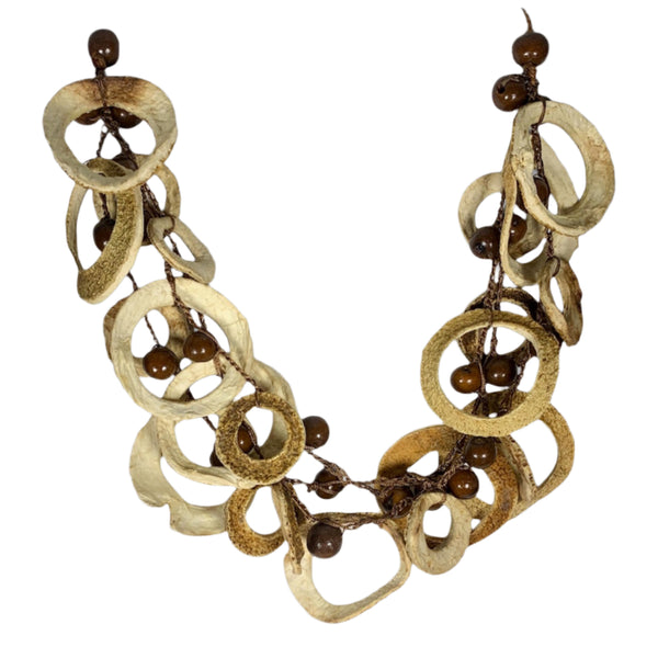 Lula Castillo Necklace, Citrus Ring, Tan/Brown