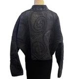 NAMAI Kantha Jacket, Reversible, Cropped, Black S/M