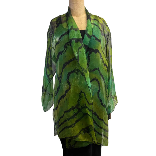 Diane Katz Designs Jacket, Organza, Long, Green/Kiwi, M