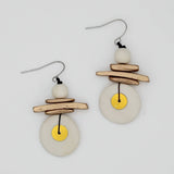 Sylca Designs Drop Earrings, Assuta, White/Gold