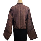 NAMAI Kantha Jacket, Reversible, Cropped, Brown/Plum S/M