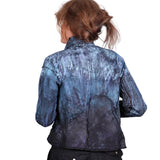 Tatiana Palnitska Jacket, A Case of Stretchy Blues, Black/Blue/Aqua, XS