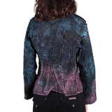 Tatiana Palnitska Jacket, Structured Elegance, Blue/Purple/Pink/Teal/Silver/Black, XXS