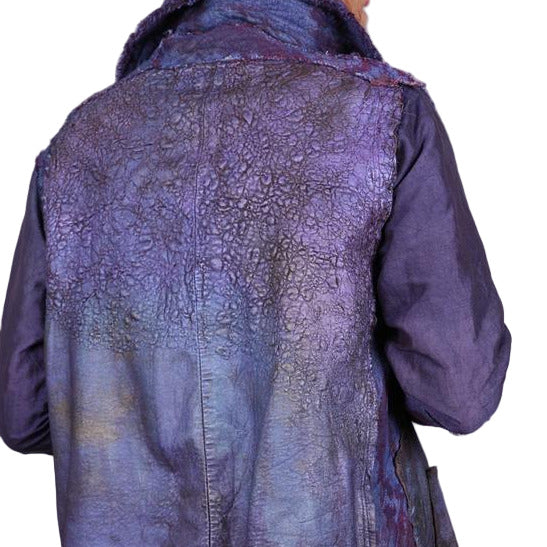 Tatiana Palnitska Jacket, Along Tiny Purple Pebbles Road, Purple, S/M