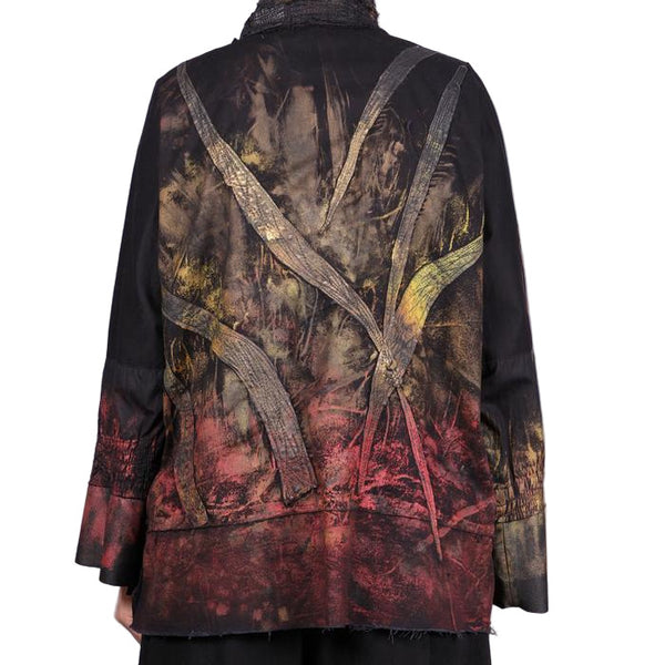 Tatiana Palnitska Jacket, Sunset Against The Tall Grass, Gold/Red/Lavender/Blue/Green, S/M