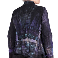 Tatiana Palnitska Jacket, A Cozy Modern Cocoon, Turquoise/Purple/Black, XXS