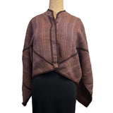 NAMAI Kantha Jacket, Reversible, Cropped, Brown/Plum S/M