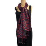 Muffy Young Scarf, Landscape, Red