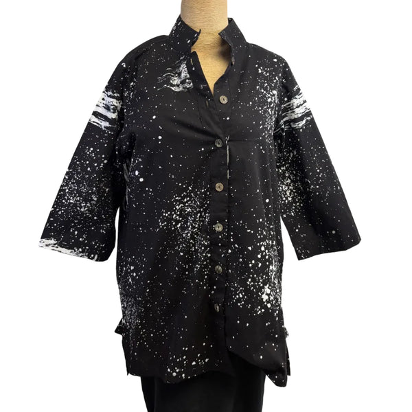 Adverb Shirt, Therefore, Black/White S/M & M