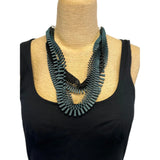 OroPoPo Necklace, VLA Wrap, Petrol