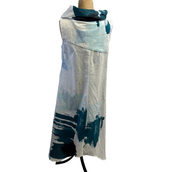 Ingrid Munt Dress, White/Teal/Black XS, S, M