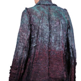 Tatiana Palnitska Jacket, Cascade of Molten Metals, Turquoise/Red/Wine/Black, XS