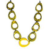 Lula Castillo Necklace, Indian Print, Yellow
